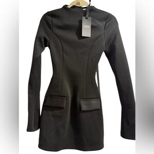Long Sleeve Black Mini Dress by Heirless Beverly Hills